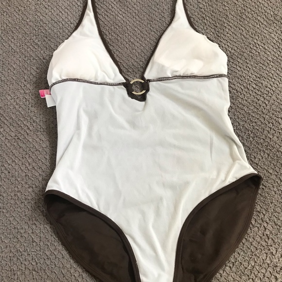 Chocolate brown halter swim suit in EUC. - Picture 8 of 9